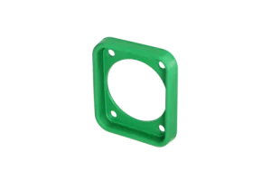 Green Neutrik sealing gasket for a D-series panel connector