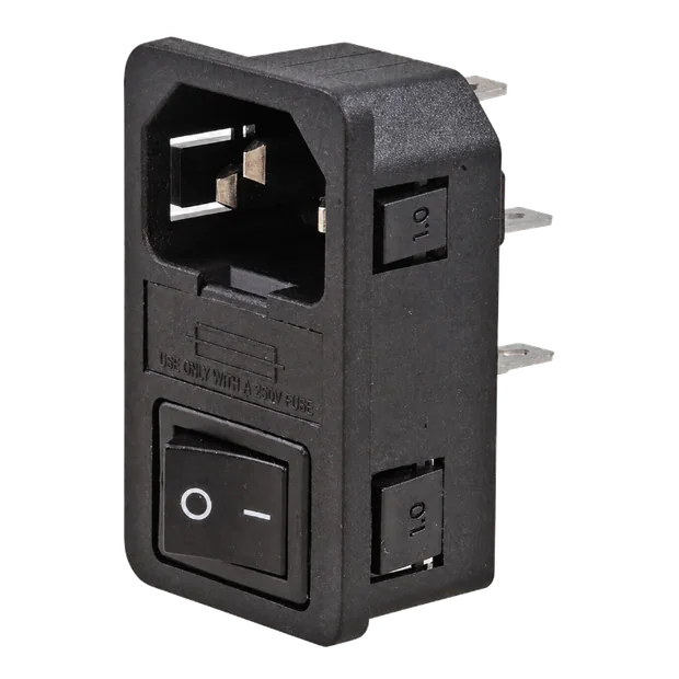Adam Tech fused and switched C14 IEC power-entry module